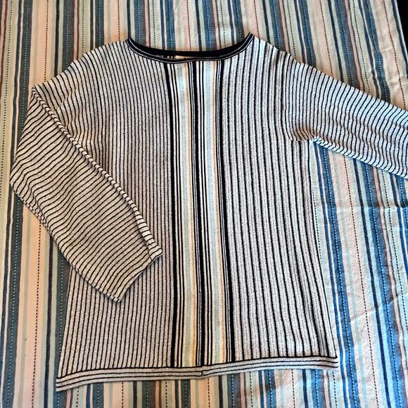Vintage 60s metallic striped sweater - Picture 3 of 4